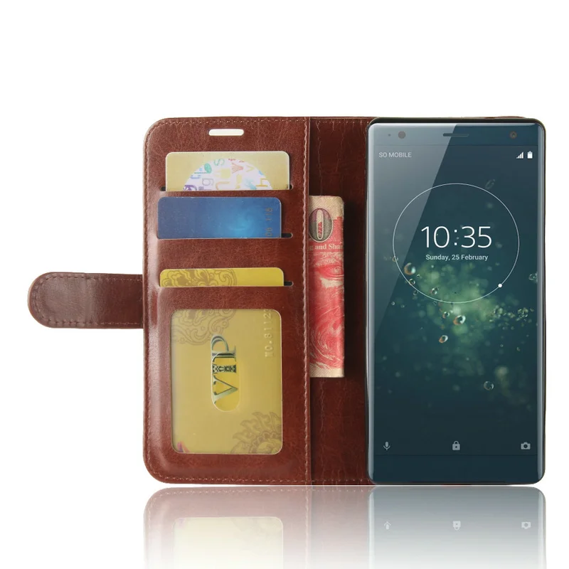 Чехол бумажник из искусственной кожи чехол для sony Xperia XZ3 XZ2 сумочка телефона с