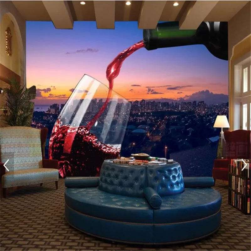 Дропшиппинг обои по индивидуальному заказу для красного вина современные