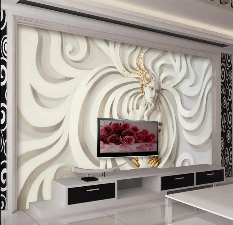 3d обои с рельефным рисунком скульптура Красота на заказ стереоскопические