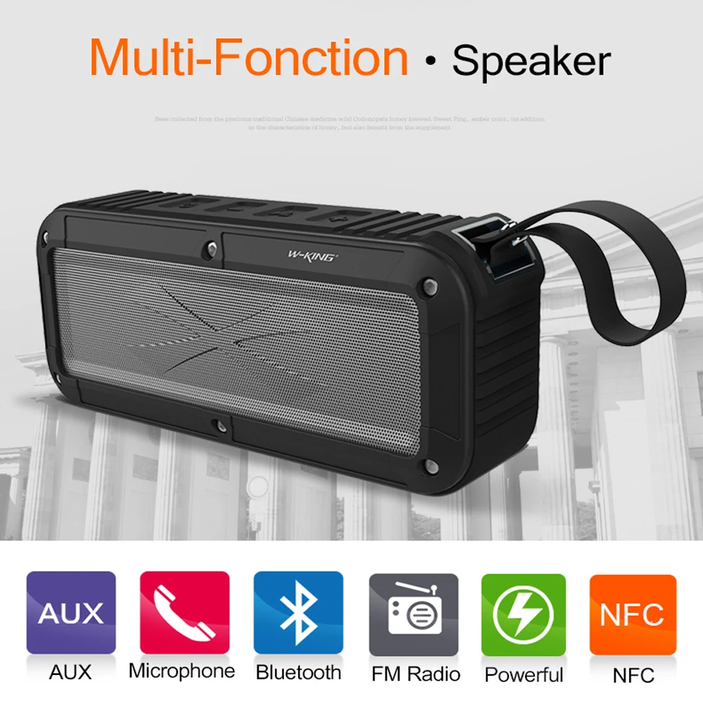 Открытый беспроводной Bluetooth стерео портативный динамик Встроенный микрофон