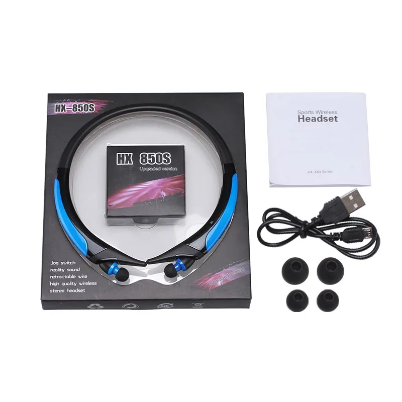 Hot HX850S Bluetooth Headset Wireless Earphone 4.0 Running Sports Stereo Headphones with Microphone Earphones for iPhone Xiaomi |