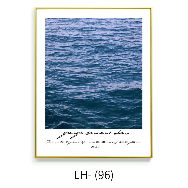 LH Color 96 Современные настенные художественные красивые пейзажи печать Постеры-холсты металлическая картина рамка стены творческие картины нордический Декор Картина рамка - Цвет: LH Color 96