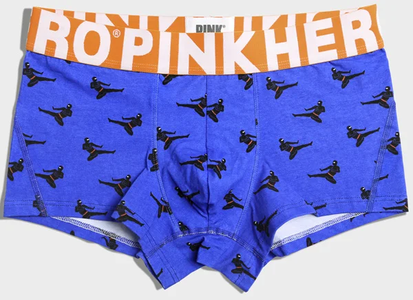 802-4 Розовый герой сексуальный модный мужские мягкие боксеры дышащие Полосатые Трусы синие Мультяшные хлопковые боксеры нижнее белье - Цвет: 802-4