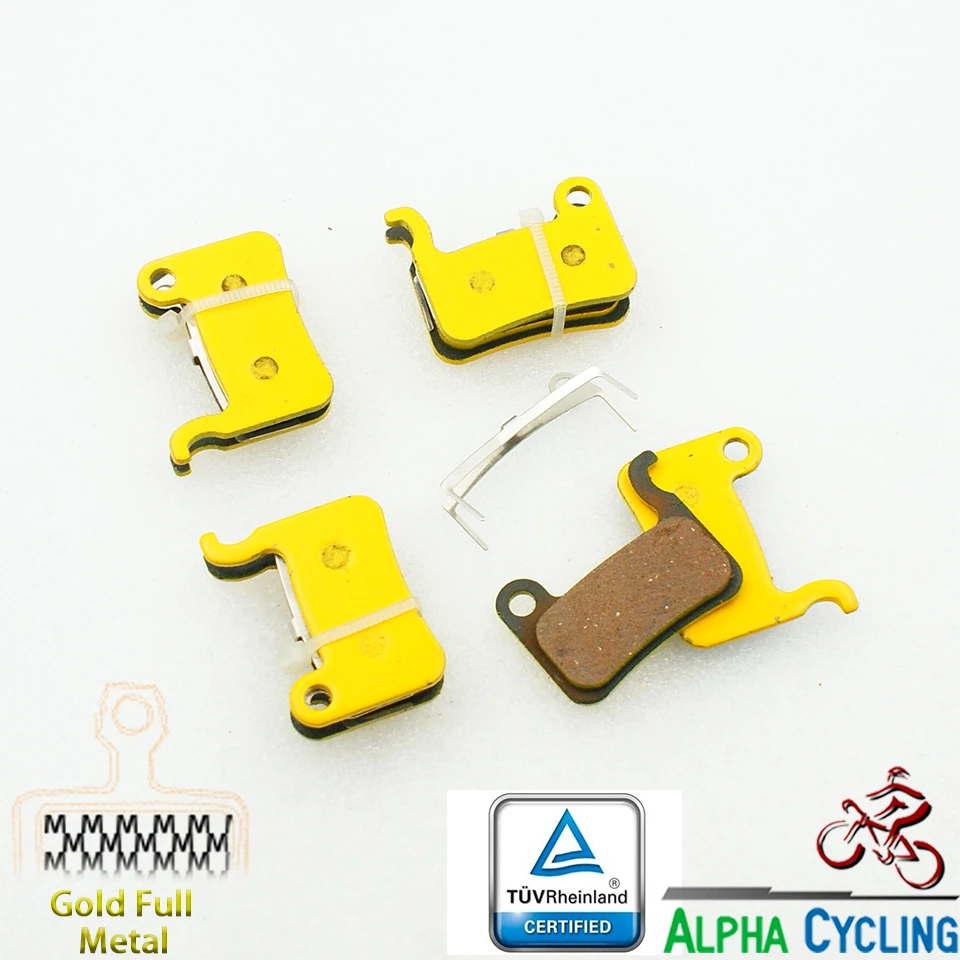 Металлические дисковые велосипедные тормозные колодки для Shimano M596, M965, M966, M975-M800, Deore XT M765, M775, M776, SLX M665, M545, партиями по 4 пары