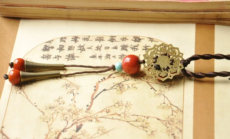 Женское ожерелье с подвеской из сплава и керамики модный свитер веревкой фарфора