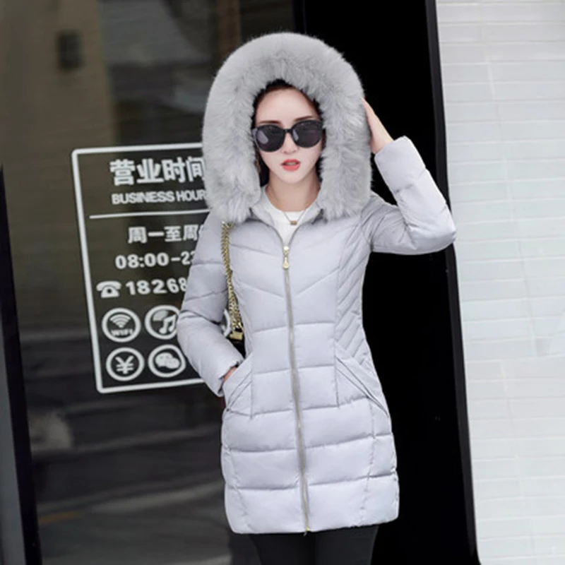 2020 новое зимнее хлопковое пальто Женская однотонная приталенная теплая парка с
