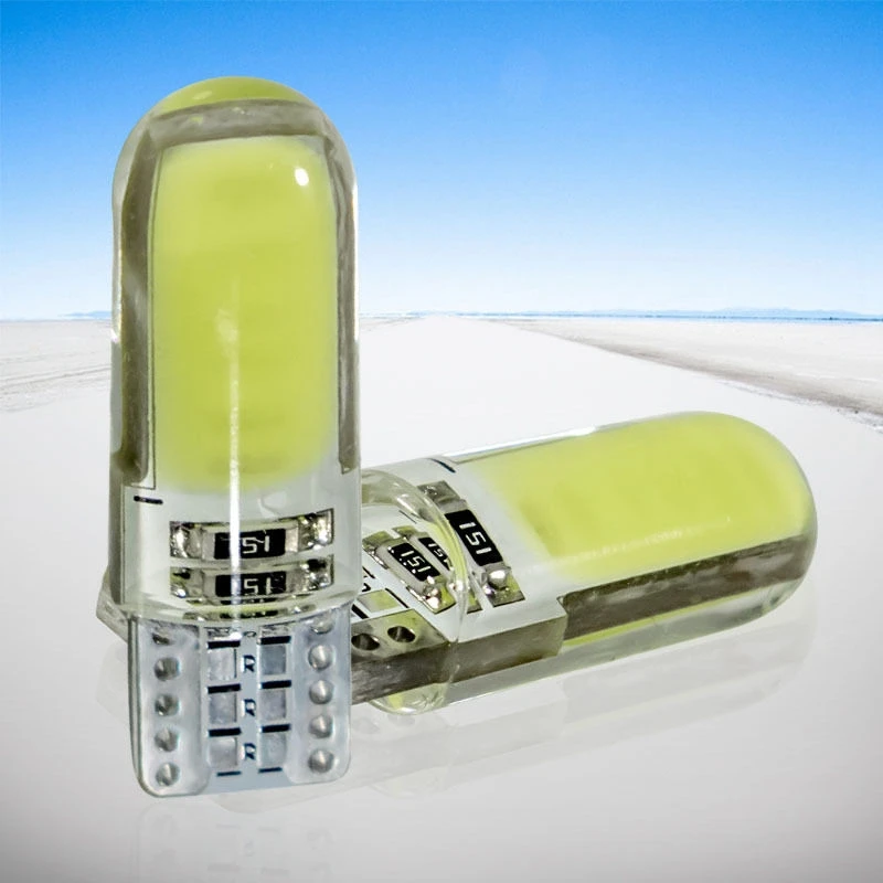 10 шт. W5W светодиодный автомобильный светильник cob габаритная лампа 12V 194 501 SMD Клин