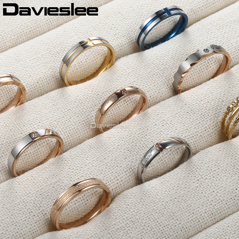 Обручальные кольца для женщин из нержавеющей стали черные золотые серебряные