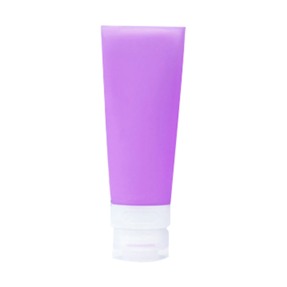 Purple 80ML Пустые Силиконовые бутылки для путешествий лосьон шампунь Тюбик-Контейнер Косметический портативный - Цвет: Purple 80ML