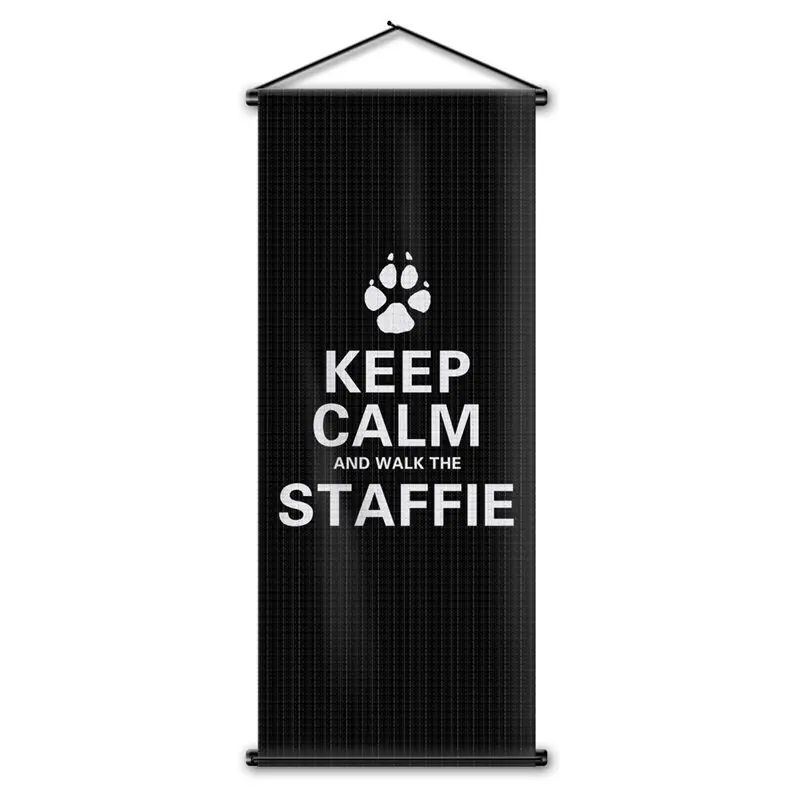 Настенный свиток 45x110 см с надписью Сохраняй спокойствие и прогуливай СТАФФ декор