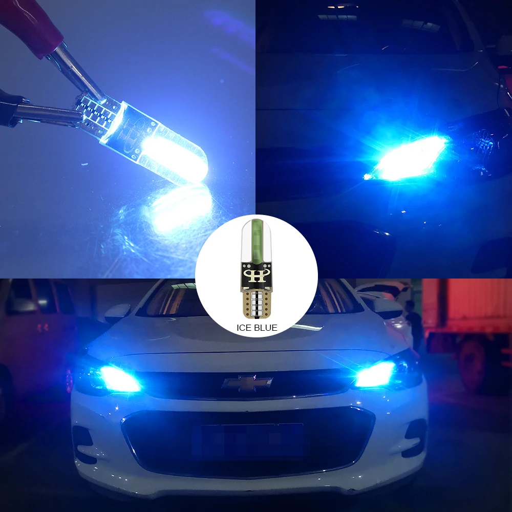 DXZ 10X w5w 12В T10 светодиодный canbus автомобильный интерьерный светильник из силикагеля