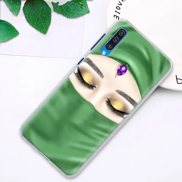 15 Мусульман, Gril/глаза арабский хиджаб девушка чехол для samsung Galaxy A30 A50 A70 A80 M10 M30 A7 A6 A8+ A9 ПК Жесткий Телефон - Цвет: 15