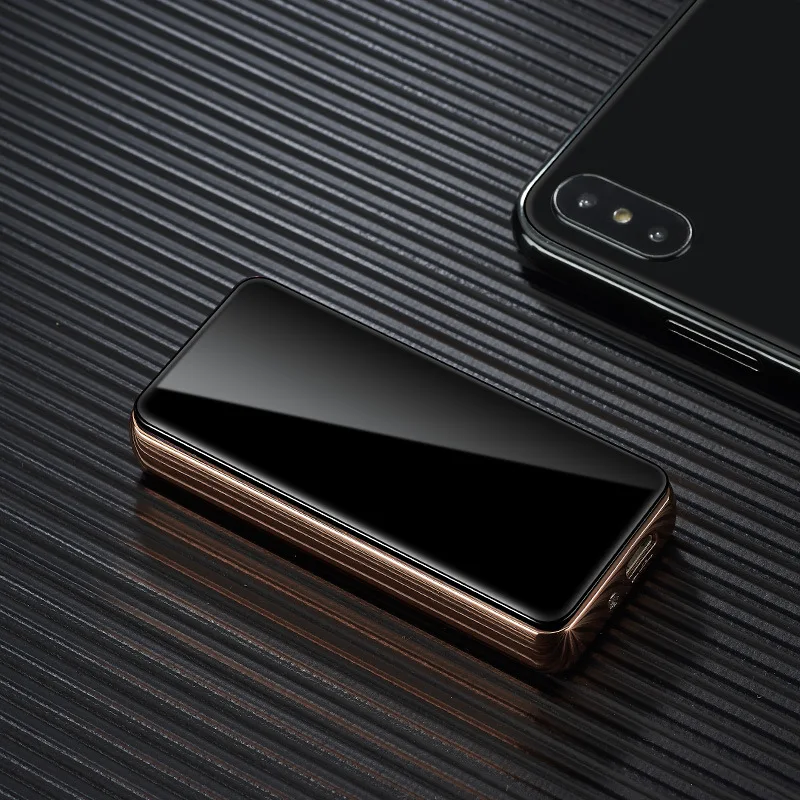 Электронная зажигалка Usb зарядка двойная дуговая светодиодный Полноэкранный