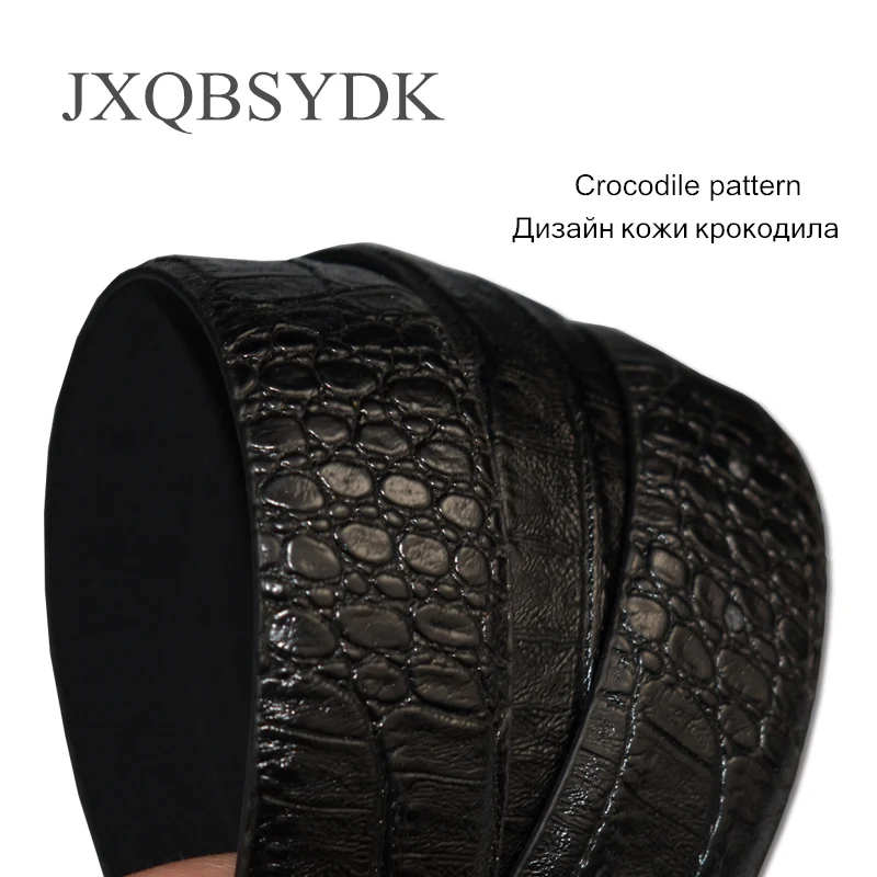 Мужской кожаный ремень JXQBSYDK модный из кожи крокодила с рисунком|Мужские ремни| |