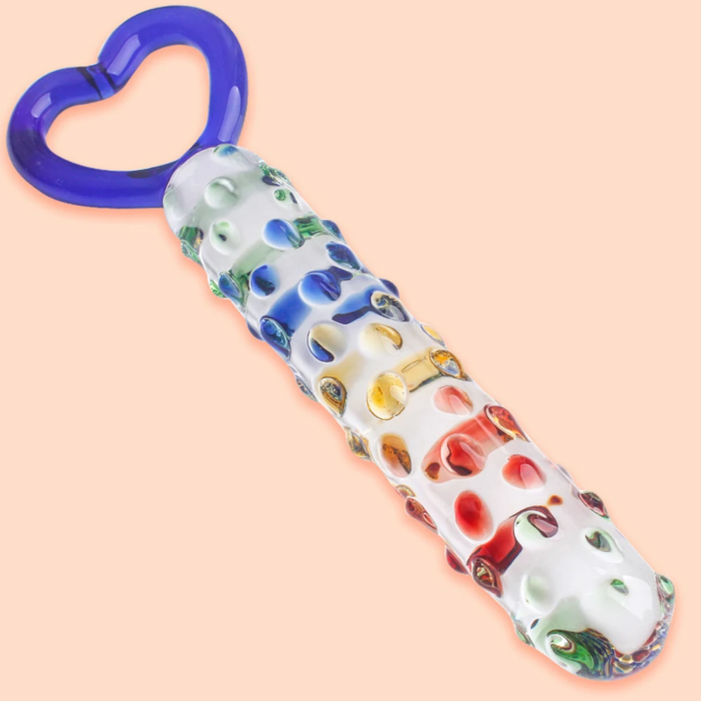 Любовь Сердце Стекло Анальная пробка массажер простаты секс-игрушка для женщин