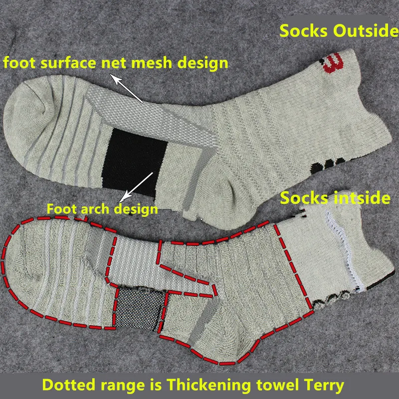 3 пар/упак. Elite Мужские баскетбольные Носки для бадминтона утолщенные махровые