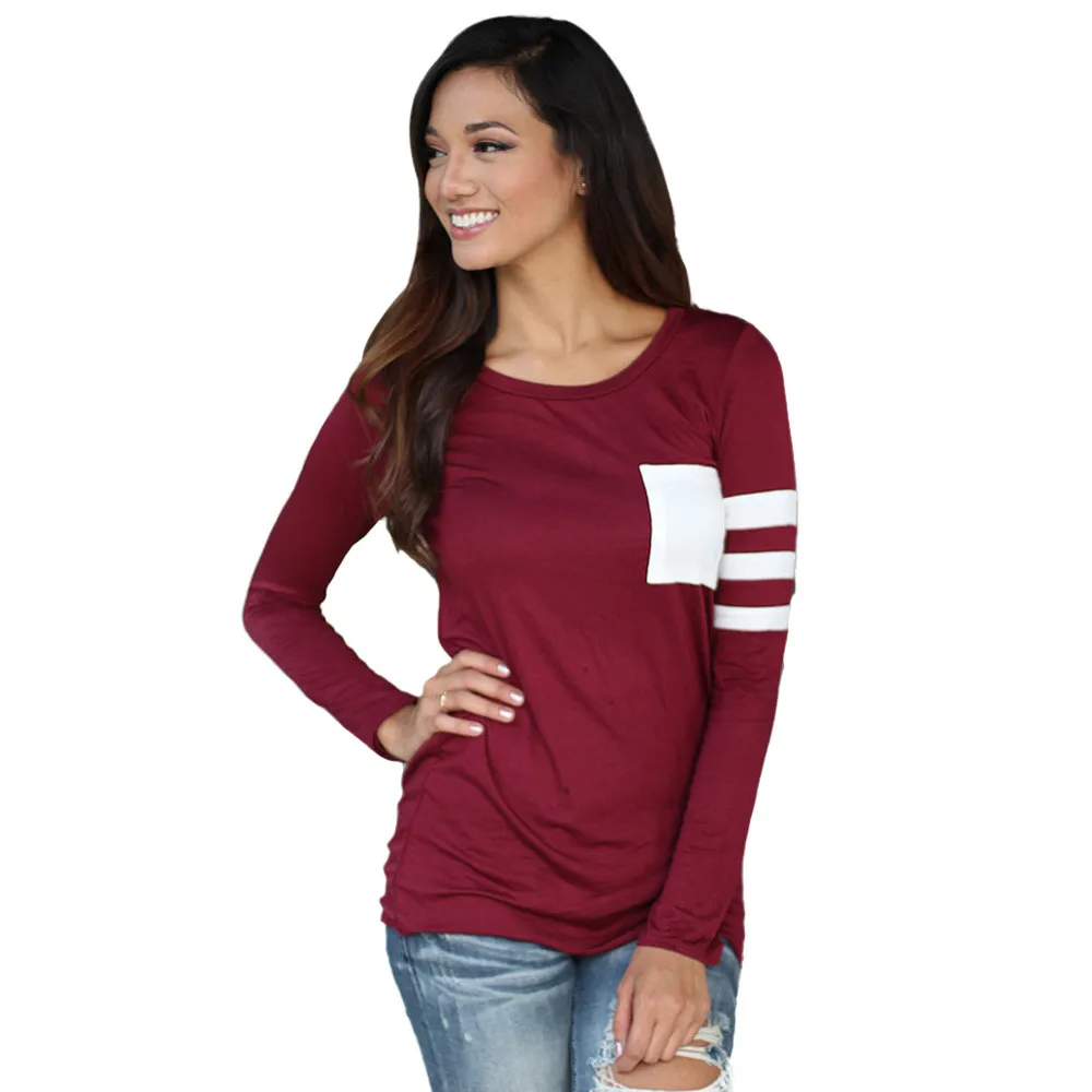 Женская хлопковая блузка с длинным рукавом и круглым вырезом батальных размеров