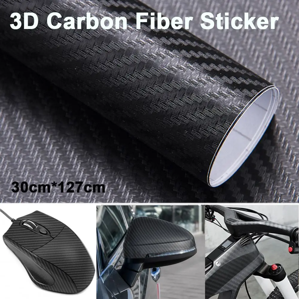 

30*127cm Change Color Car Sticker Texture Vinyl Wrap Carbon Fiber Car Film Sticker Protective Films Auto Decoration 3D Stickers