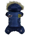 Куртка для собак и кошек, зимняя Толстовка для щенков, костюм с капюшоном, мягкая теплая одежда с мехом для маленьких и больших питомцев