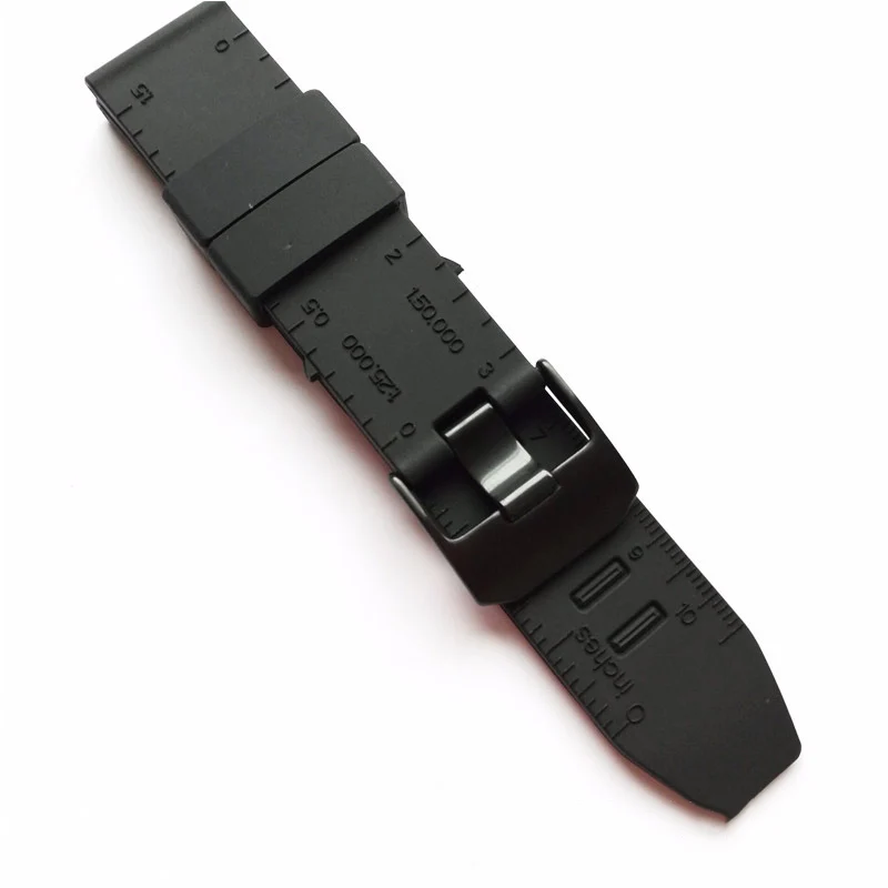 Ремешок для часов Luminox 23 мм резиновый браслет с металлической пряжкой черный
