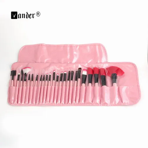 24pcs Pink Vanderlife профессиональный 22/24/32 шт. кисти для макияжа Тени для век кисть для губ с сумочкой синтетические волосы кисти для макияжа бровей - Handle Color: 24pcs Pink