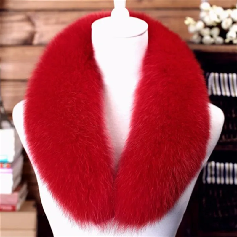 100% натуральный Лисий мех воротник для мужчин и женщин из натуральной кожи