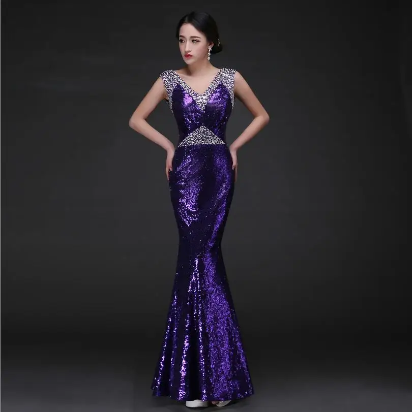 Женское кружевное вечернее платье с блестками облегающее V образным вырезом