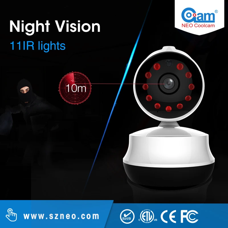 НЕО Coolcam nip-61ge Мини Wi-Fi IP Камера 720 P Беспроводной P2P CCTV сети безопасности sd карты