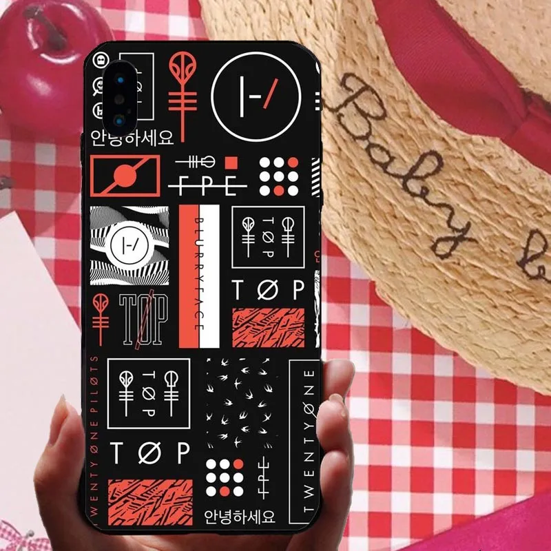 TPU Черный мягкий чехол для телефона Twenty One Pilots для iphone XS MAX XR 7 8 8plus 6s X Fundas 21 Band collage Coque Fundas Shell Capa - Цвет: TPU