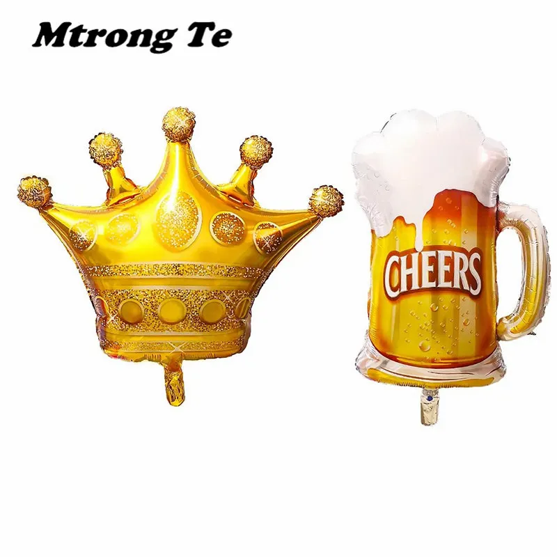 50 шт./лот большой Размеры золотая корона принцессы пивная кружка гелиевая фольга