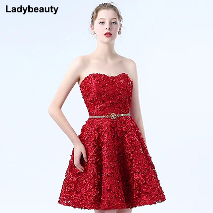 Ladybeauty ТРАПЕЦИЕВИДНОЕ милое короткое платье для выпускного вечера сексуальное вечернее платье с открытой спиной и шнуровкой платье для выпускного вечера реальные фотографии - Цвет: Серебристый