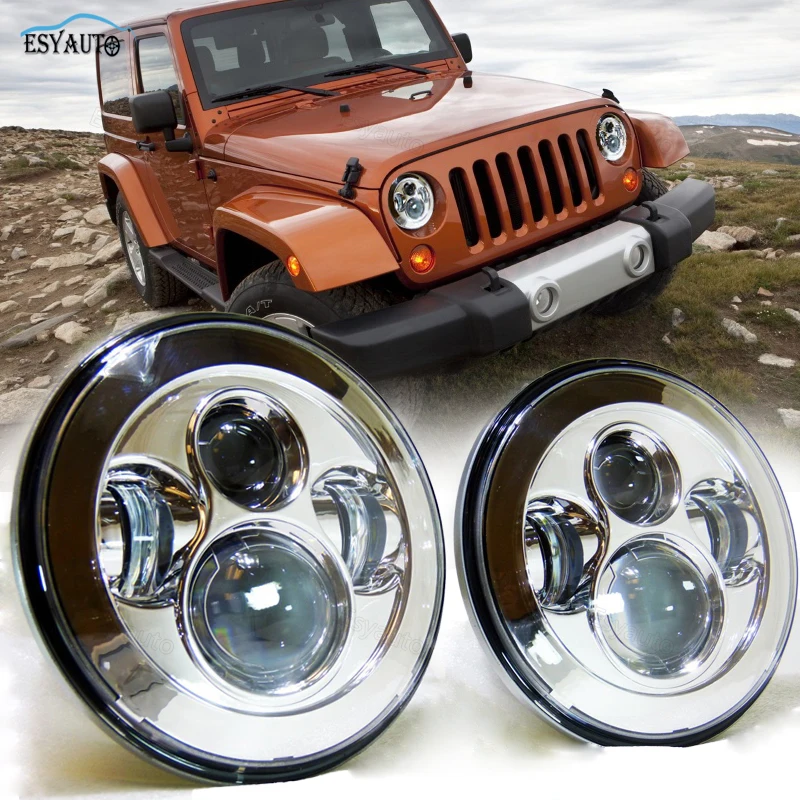 7 дюймовая фара 40 Вт круглая светодиодная ближнего/дальнего света для Jeep