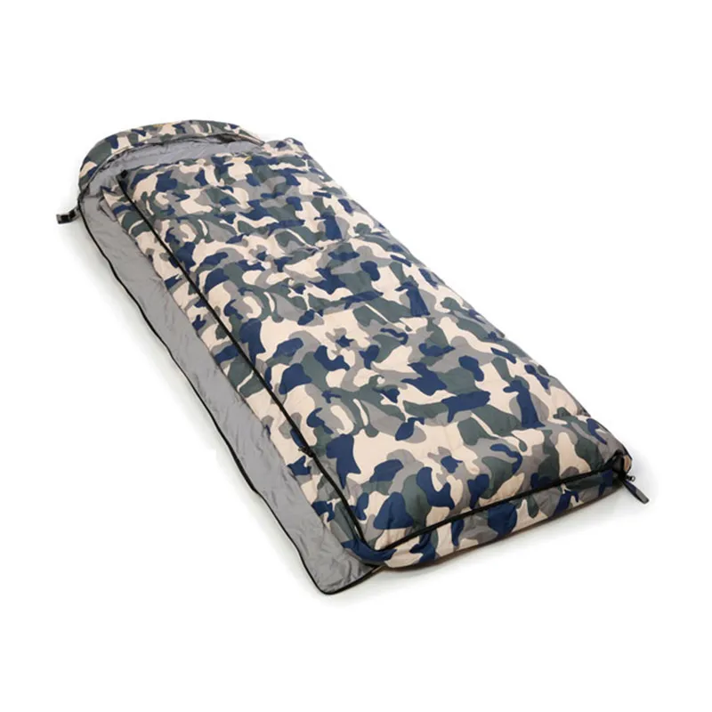 2000g blue Camo Легкий тепловой человек в форме 0 градусов 950 гусиный пух заполненный спальный мешок военный - Цвет: 2000g blue Camo
