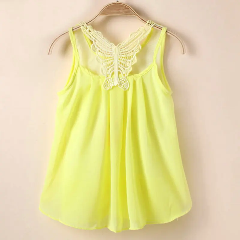 Новое поступление От 2 до 7 лет летний сарафан без рукавов для малышей шифоновый