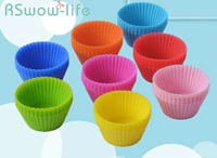 10pcs silicone baking accessories muffin cup round 7cm cake cup mold baking muffin cup silicone mold for baking tools for cakes