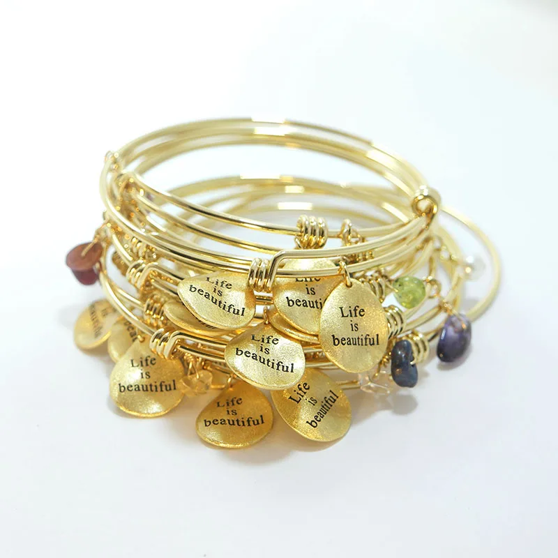 Spellbound Для женщин Шарм Браслеты браслеты с Натуральный Полудрагоценный камень Gold