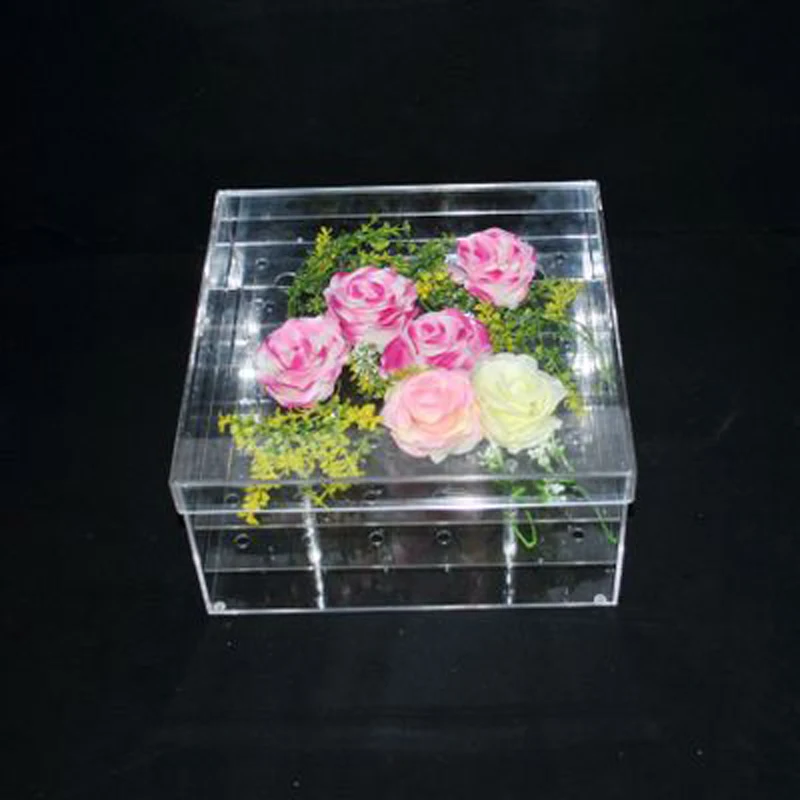Праздничный подарок акриловая Цветочная коробка органайзер для косметики