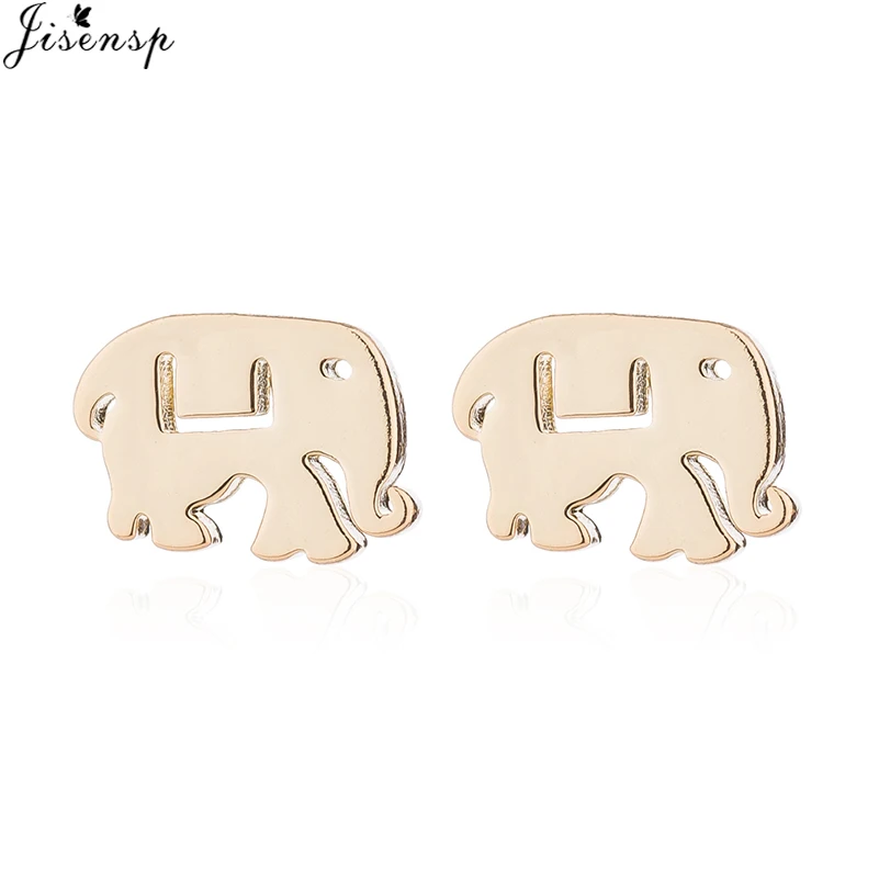 gold earrings Jisensp модное ожерелье с оригами, слон, геометрическое ожерелье, лесной слон, животное, ювелирное изделие, воротник, подарок на день матери, N192 - Окраска металла: gold earrings