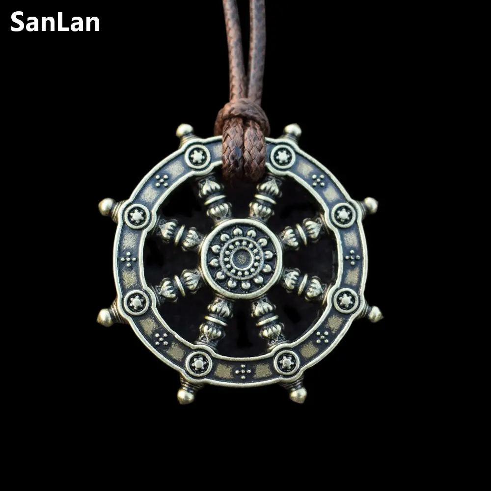SanLan колесо дхармы жизни Samsara буддийский амулет подвеска ожерелье талисман 1