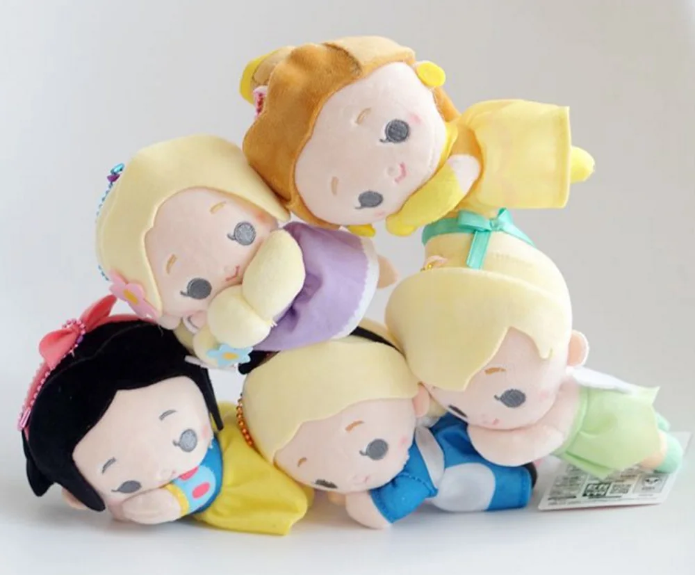 Mix Up EMS 100/лот 10 см Белоснежки и Рапунцель Alice Belle Tinkerbell Фея Ариэль принцесса плюшевые кулон рисунок - Цвет: Mix Up