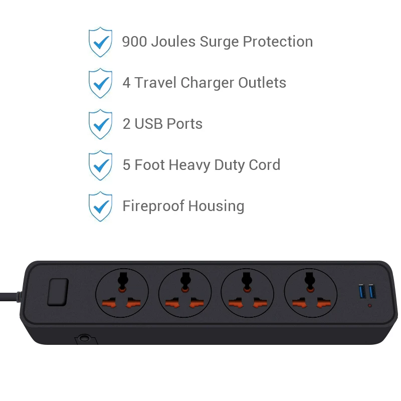 Highever Смарт USB Мощность удлинитель розетка ЕС стандарта 4) штепсельная переменного