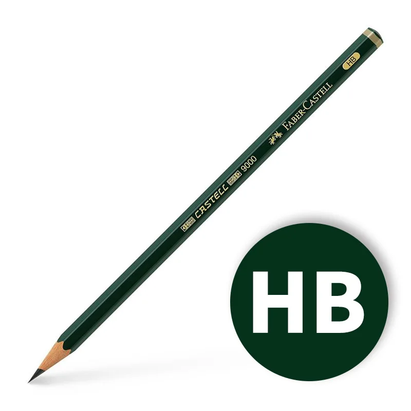 Faber Castell 9000 профессиональные карандаши для рисования набросок рисунок затенение Графитовые карандаши 16 градусов твердости для художника - Цвет: 1 piece HB