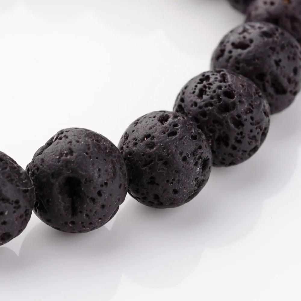 

Natural Lava Beads Stretch Bracelets, 55mm