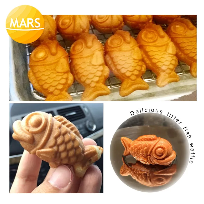 Японская десертная вафельница Taiyaki в форме рыбы мини заварное пирожное конфеты 18