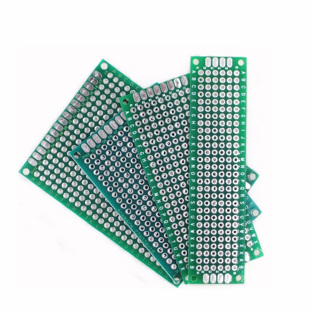 

4 шт. 5x7 4x6 3x7 2x8 см двухсторонний медный Прототип pcb универсальная плата