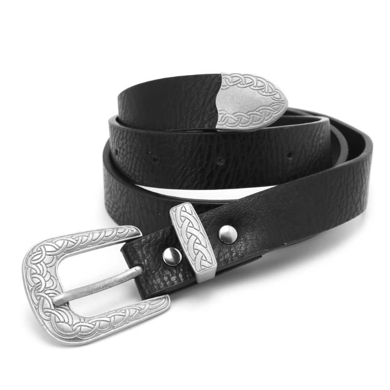 Модные женские ремни Boho винтажные металлические из искусственной кожи с