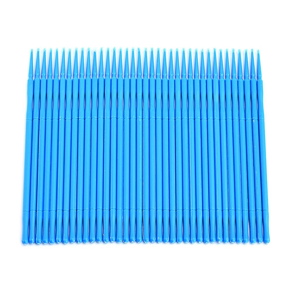 100 шт./лот прочные одноразовые Микро Кисти для ресниц тушь ватные щетки