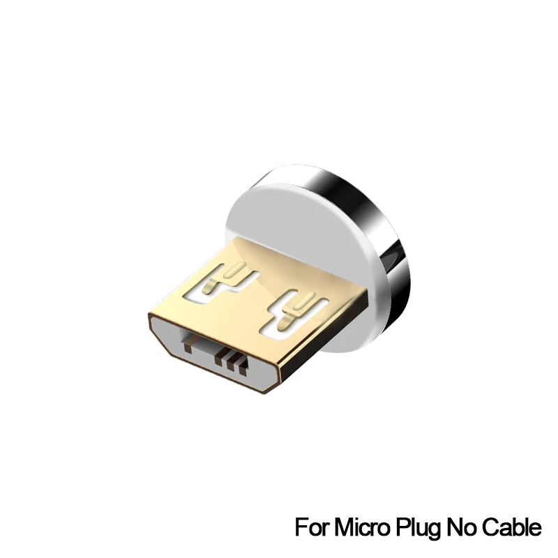 only Micro Plug Магнитный usb-кабель 3 А, Micro USB type C, 8-контактный кабель для быстрой зарядки мобильных телефонов для iPhone 8, samsung, huawei, Xiaomi, Магнитный провод для передачи данных - Цвет: only Micro Plug
