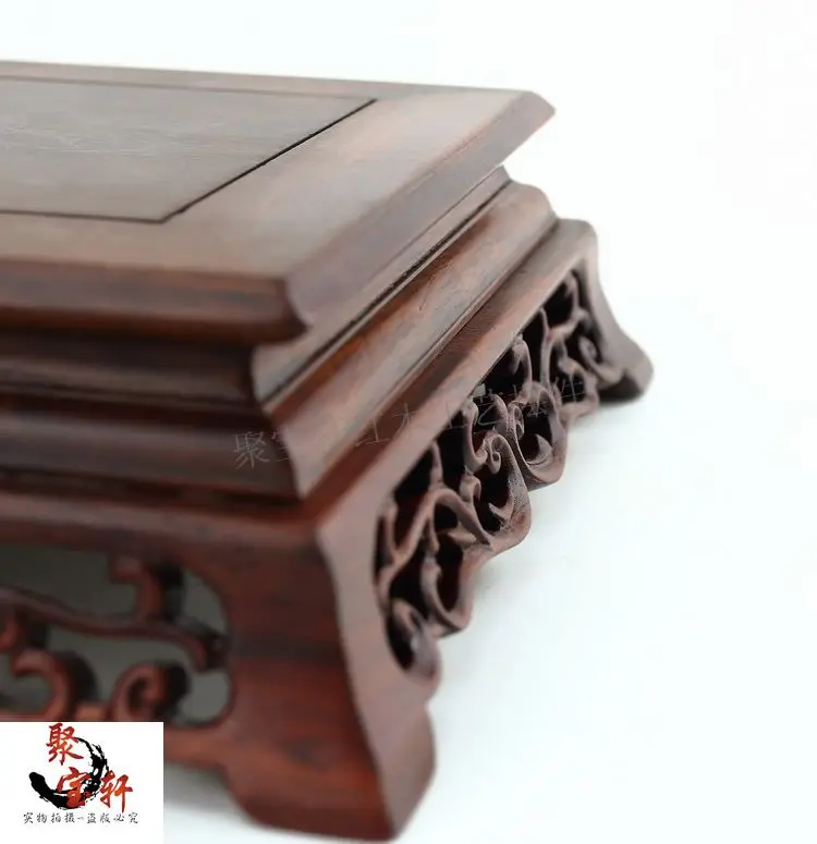 

Solid wood carving handicraft furnishing articles mahogany base vase flowerpot household act the role ofing is tasted