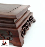 solid wood carving handicraft furnishing articles mahogany base vase flowerpot household act the role ofing is tasted
